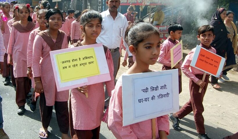 School children rally